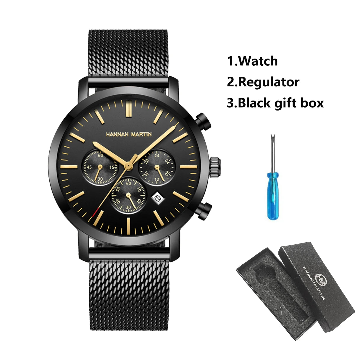 Top Men Watch Brand Business Style Stainless Steel Fashion Waterproof Sports Multifunctional Quartz Wristwatch Relogio Masculino