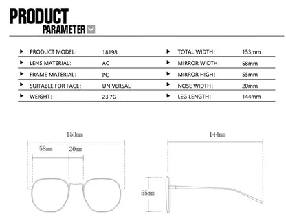 New Women Sunglasses Men High End Street Vintage Retro Modern Large Frame Pilot Sun Glasses Hip Hop Bouncy Sun Glasses UV400