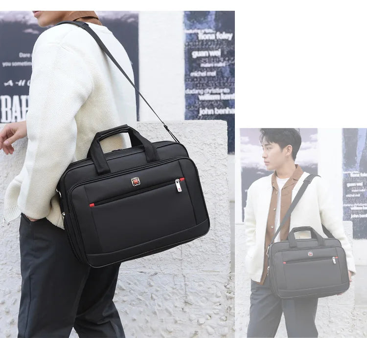 Simple Tote Men Business Briefcase Handbag For 15 Inch Laptop Bags Large Capacity Shoulder Bags Travel Notebook Messenger Bag