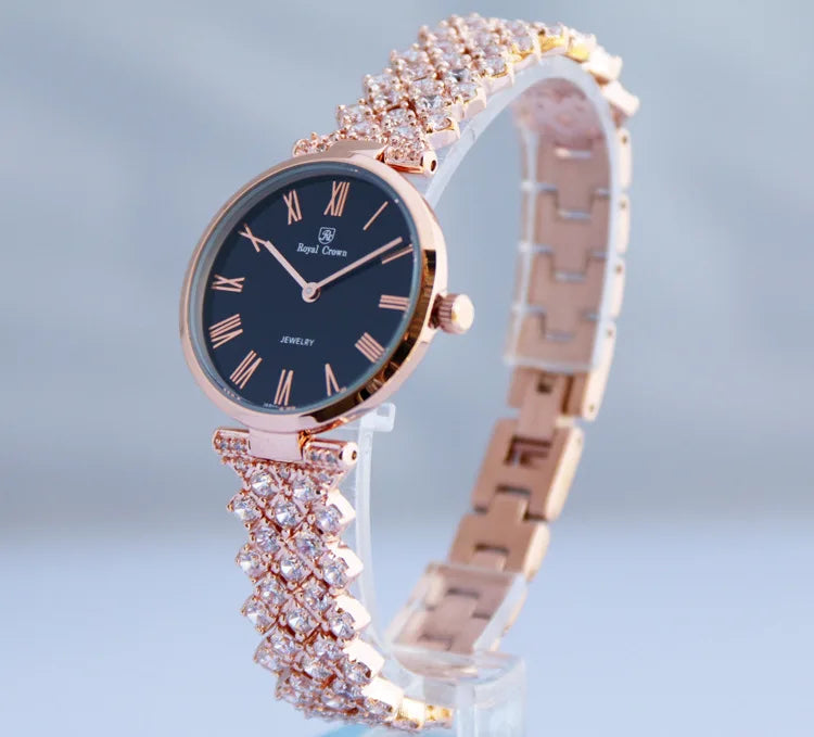 SALE!!! Discount Melissa Ceramic Crystal Rotating Rose Camellia Flower Women's Watch Fashion Luxury Girl Birthday Gift