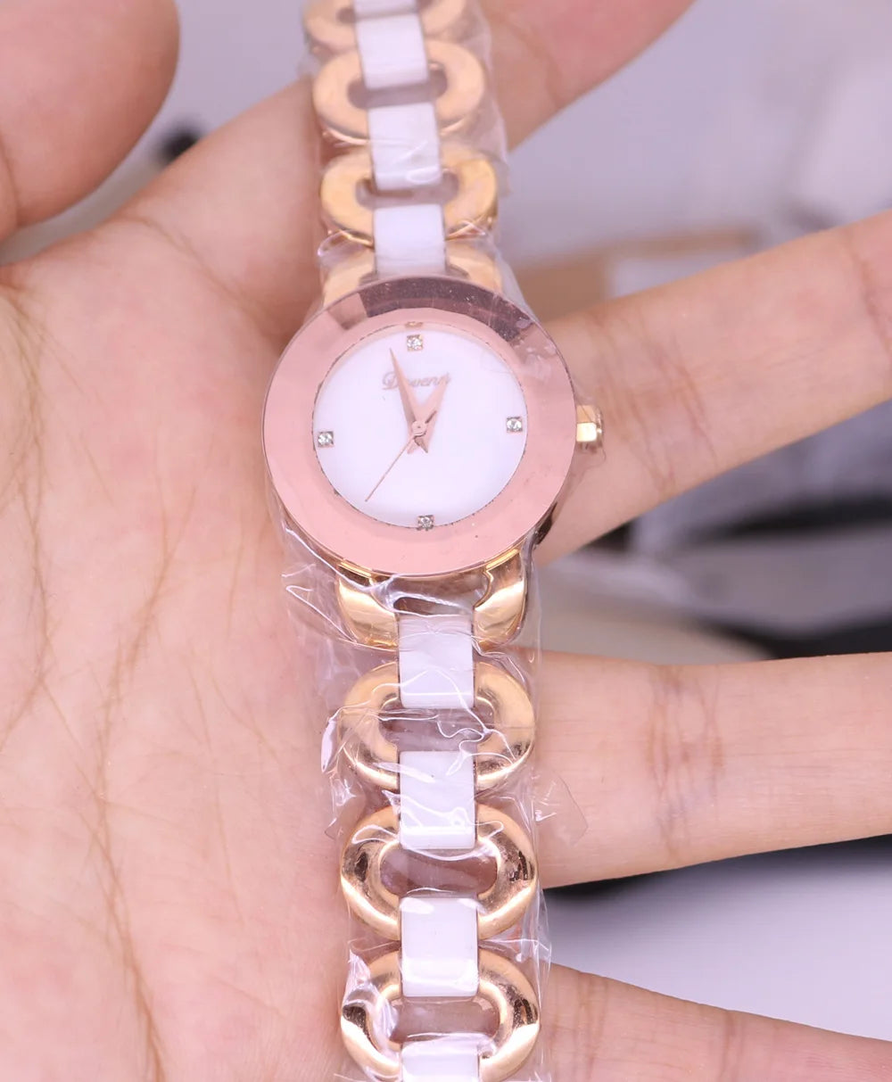 SALE!!! Discount Melissa Crystal Rhinestones Lady Women's Watch Japan Mov't Fashion Hours Ceramic Bracelet Girl's Gift Box