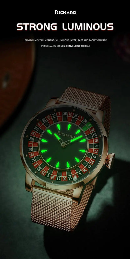 Richard Sapphire Glass NH35 Jacob & Co Betting Market Mens Mechanical Watches Watch Men Top Brands Luxury Wheel Turning Watches