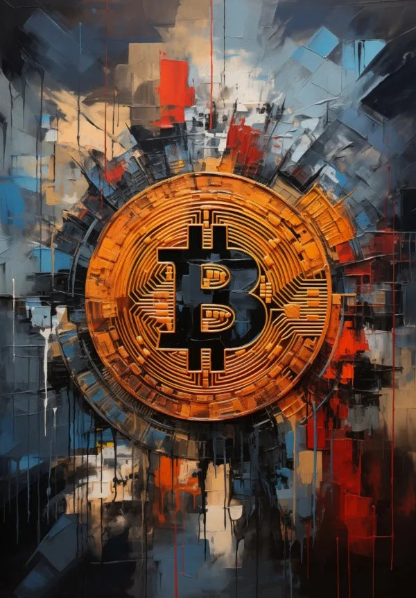 Modern The Creation of Bitcoin Crypto Cryptocurrency Art Poster Canvas Painting Wall Prints Picture for Living Room Home Decor