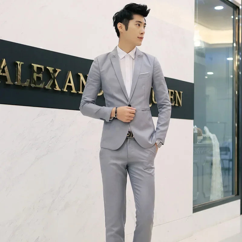 Men Suits For Wedding 3 Pieces Set Elegant Luxury Blazers Outfit Fashion Classic Full Jackets Vest Pants 2024 Formal Costume