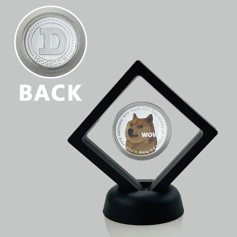 New Product Commemoration Coin Dogecoin Ethereum BNB TRX Ripple Cardano Crypto Bitcoin Litecoin Cryptocurrency With Nice Stand