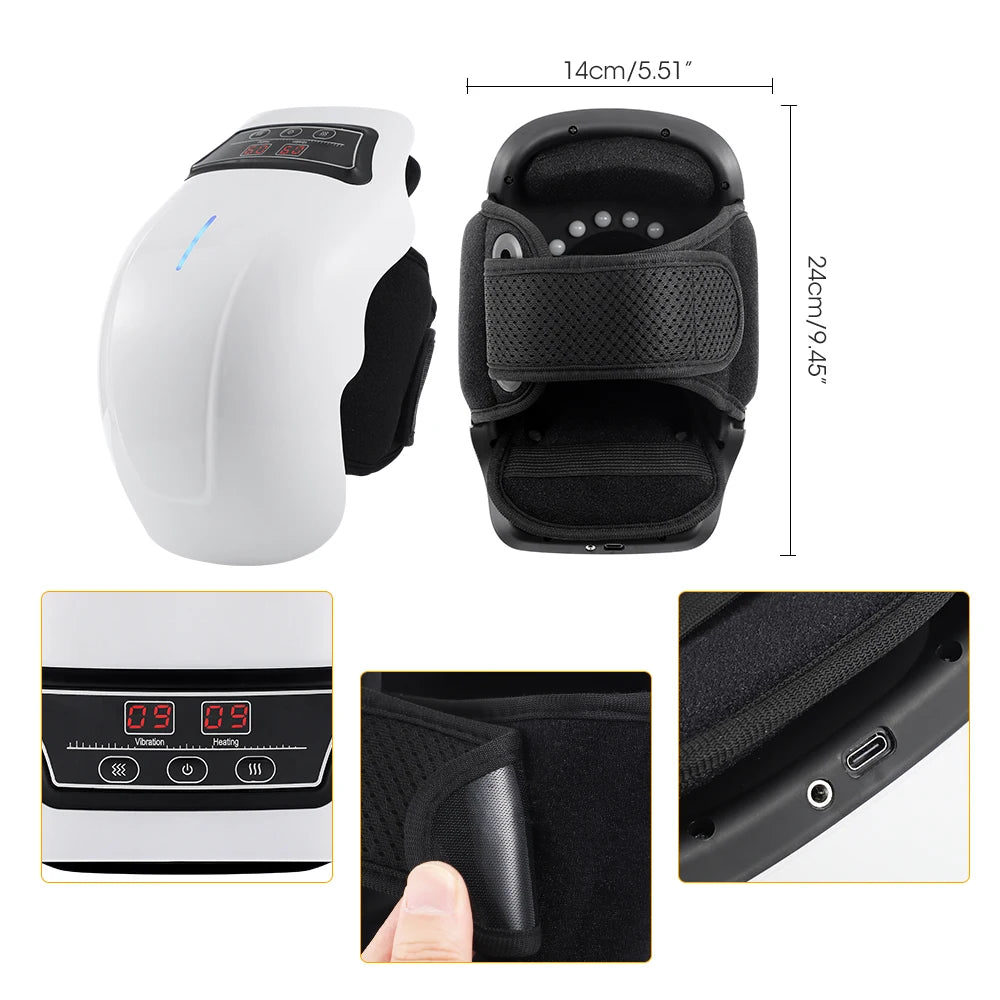 Electric Knee Temperature Massage Heated Vibration Massage Instrument Knee Pad Hot Compress Leg Joint Brace