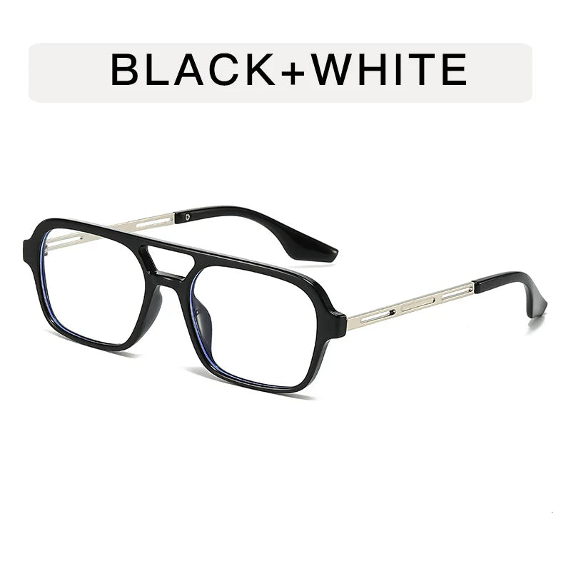 Small Square Frame Double Beam Sunglasses Men And Women Pilot Retro Sunglasses Classic Sunglasses