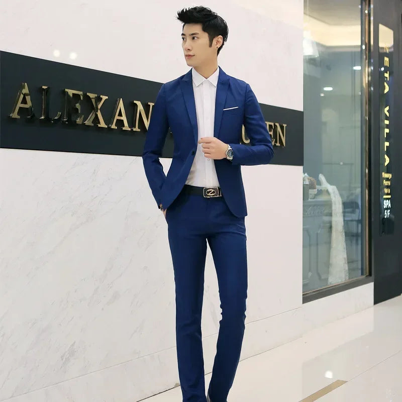 Men Suits For Wedding 3 Pieces Set Elegant Luxury Blazers Outfit Fashion Classic Full Jackets Vest Pants 2024 Formal Costume