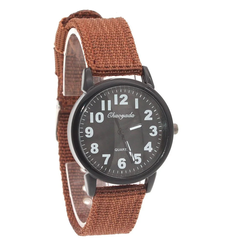 Children Kids Watch Military Fabric Nylon Band Student Boy Girls Watches Quartz Analog Army Men Women Quartz Wrist Watches