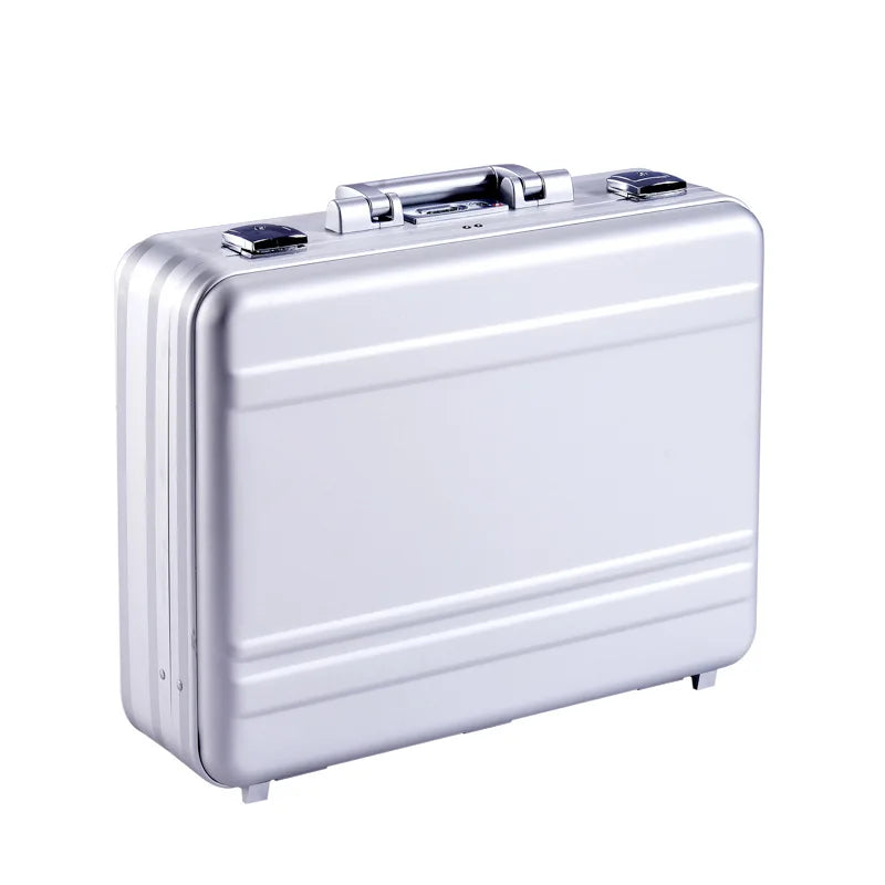 14 inch aluminum briefcase, 18 inch large aluminum-magnesium alloy portable instrument lockbox, security tool box, flight case