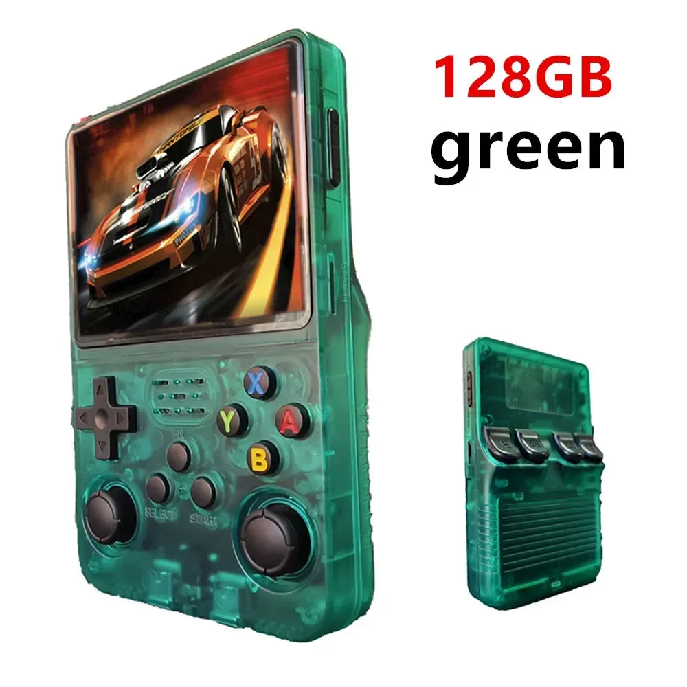 Open Source R36S Retro Handheld Video Game Console Linux System 3.5 Inch IPS Screen Portable Pocket Video Player 128GB Games