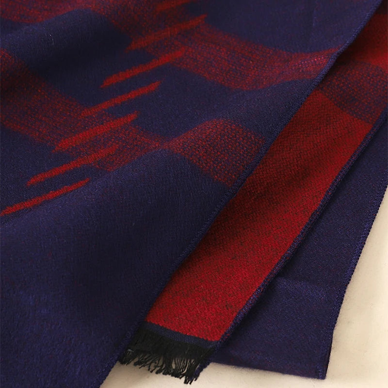 Men's Cotton Scarf Warm Neckerchief Patchwork Striped Scarves Soft Long Casual Male Bufanda Pashmina Shawl