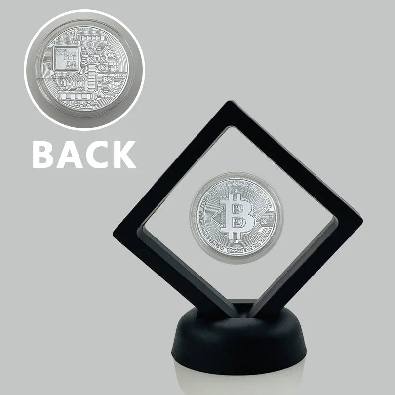 New Product Commemoration Coin Dogecoin Ethereum BNB TRX Ripple Cardano Crypto Bitcoin Litecoin Cryptocurrency With Nice Stand