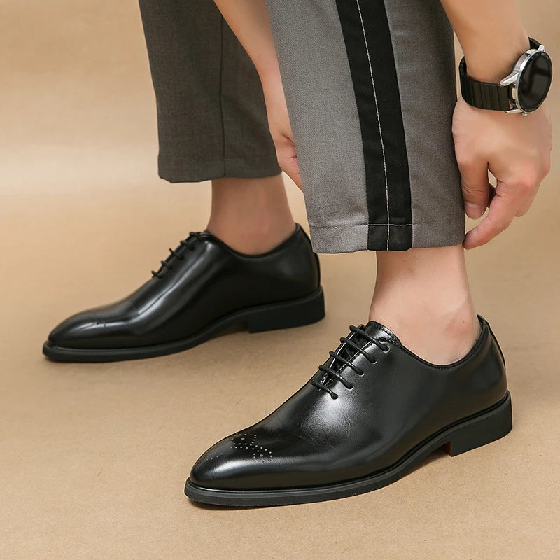 Luxury Mens Leather Shoes High Quality Men's Shoes Fashion Oxford Wedding Men Dress Leather Shoes 2024 Gentleman Office Man Shoe