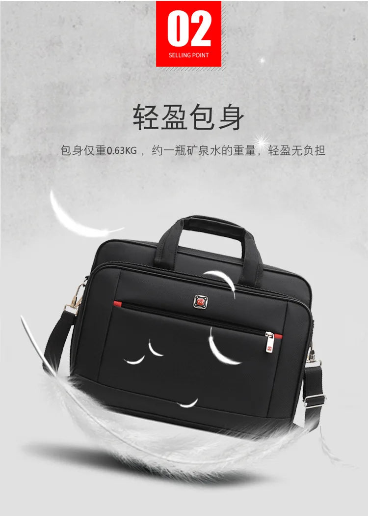 Simple Tote Men Business Briefcase Handbag For 15 Inch Laptop Bags Large Capacity Shoulder Bags Travel Notebook Messenger Bag