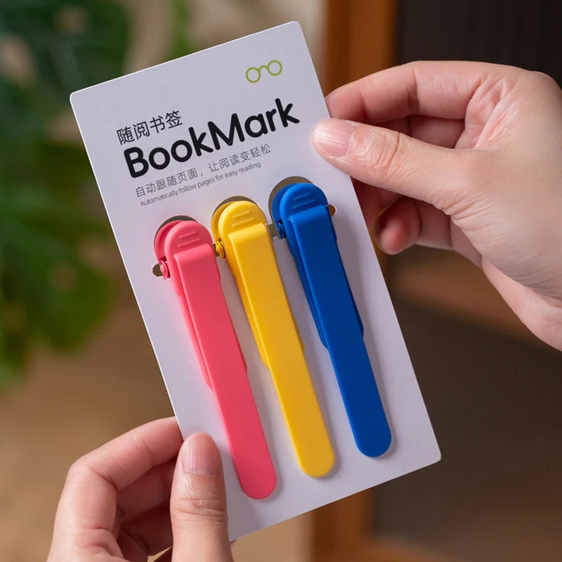 1/3/6Pcs Silicone Bookmark Automatically Follows Page Flipping Student Bookmarks Office Stationery Home Office School Supplies