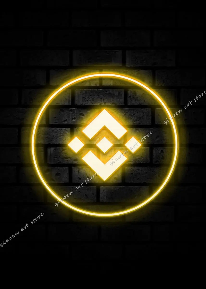 Bitcoin and Ethereum ETH BTC Neon Crypto Market Office Wall Art Pop Posters Prints Canvas Painting Room Home Decor