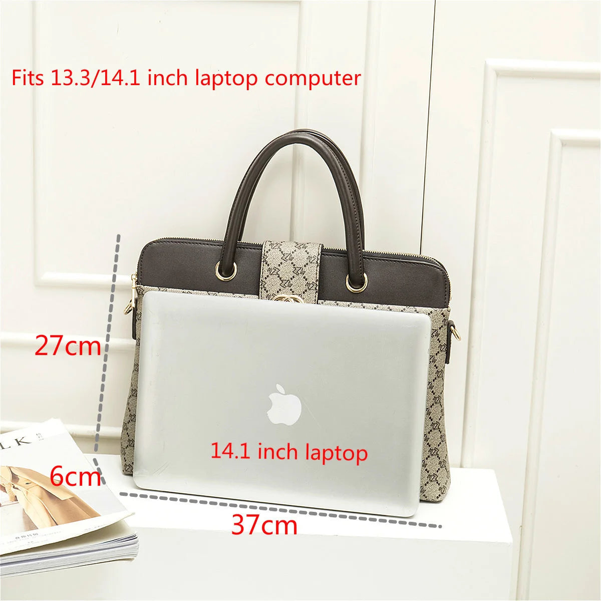 2024 Fashion Women's Leather Briefcases Women Laptop Briefcase Work Office Bag Ladies Crossbody Bags For Woman Business Handbags