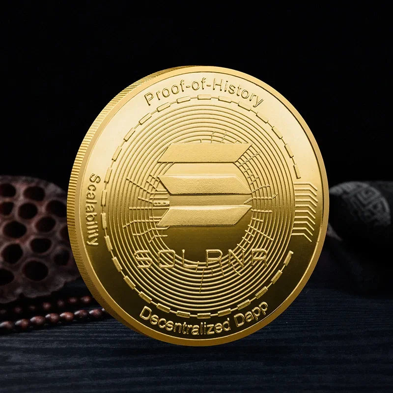 Non-currency Coin Physical Silver Gold Plated Commemorative Crypto Coin Cryptocurrency Collectible Great Gift Home Decor