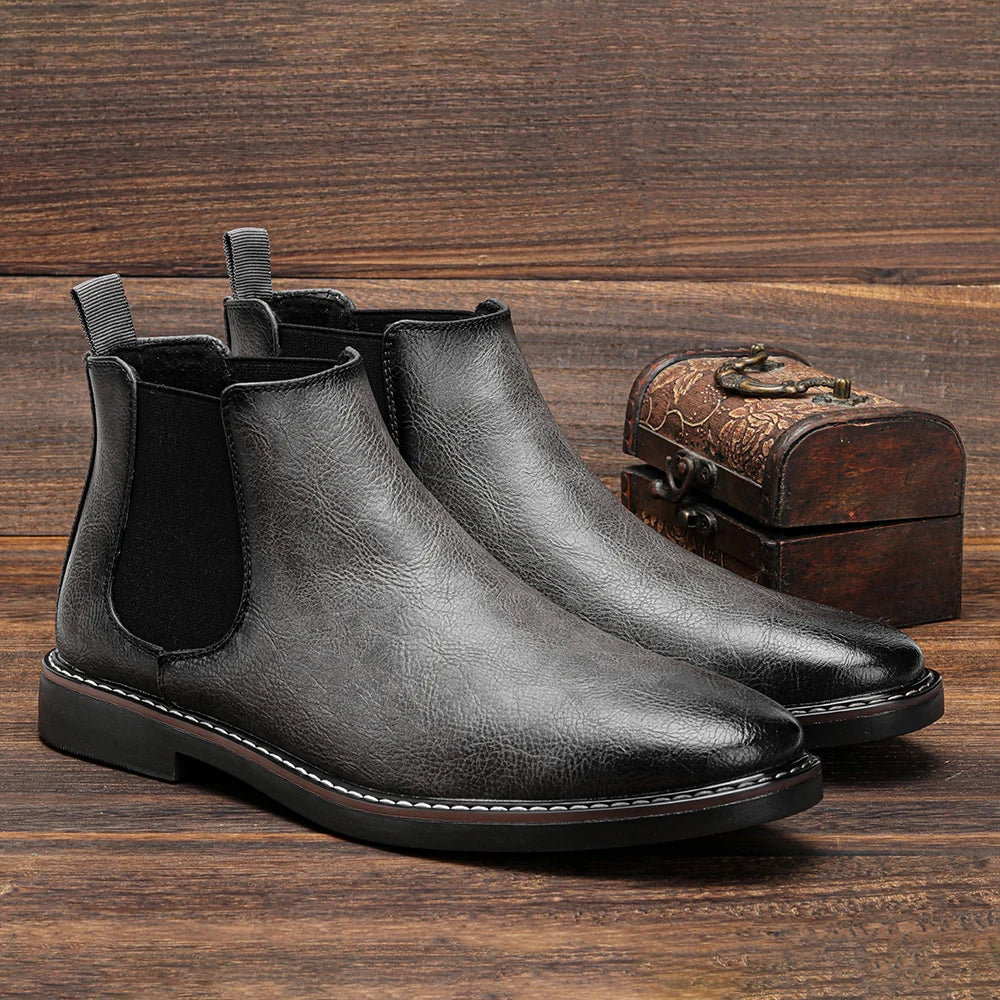 40~46 Men Chelsea Boots Brand Retro Comfortable Fashion Men Boots