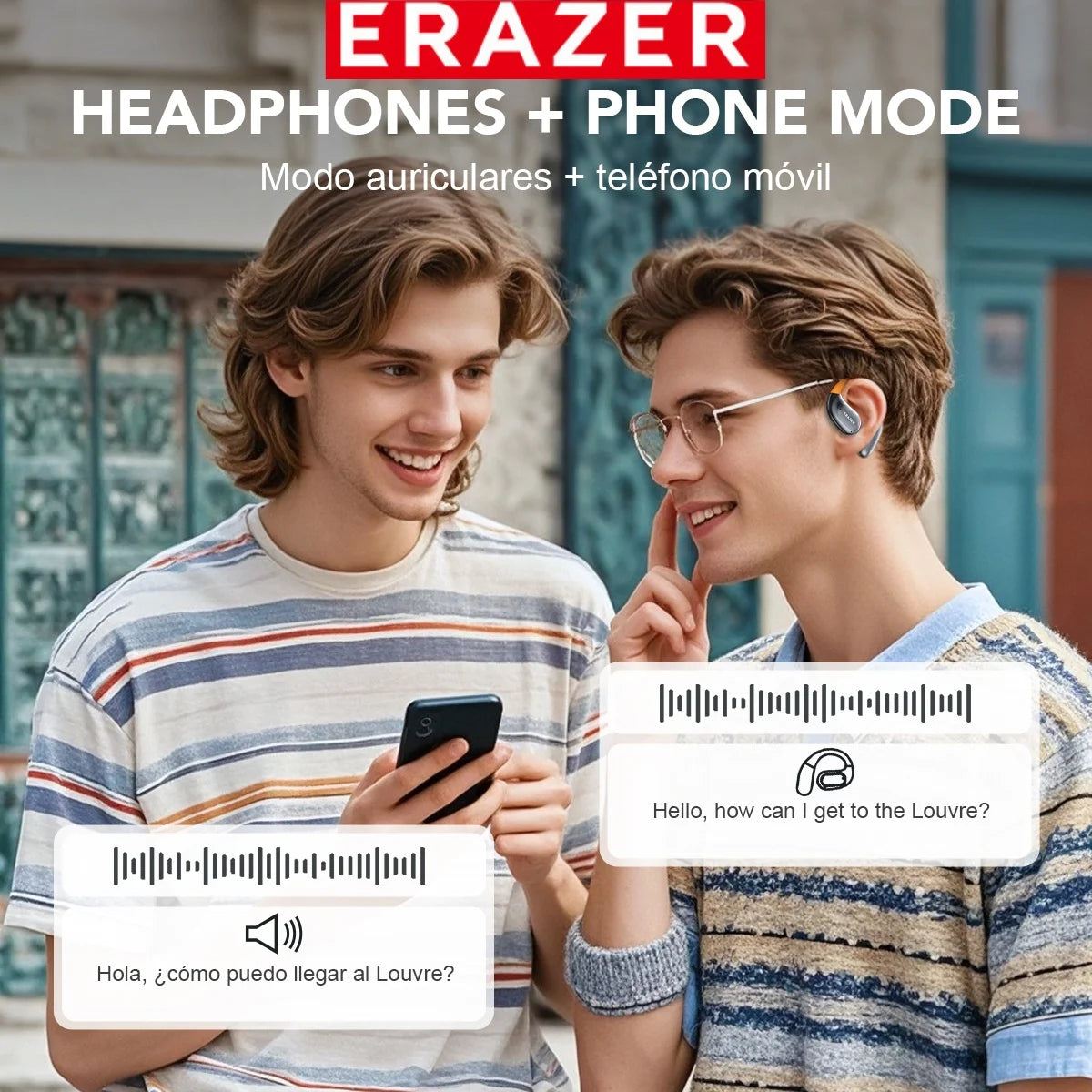 [AI Translator Earphone] ERAZER XF31 Bluetooth Translation Earbuds Sleep ASMR Headset DIY APP  AI Wireless Headphones Open Back