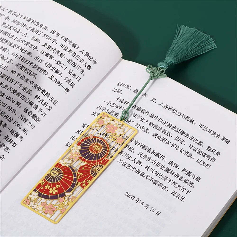 1pcs Chinese Style Bookmarks Retro Metal Bookmark School Supplies Reading Accessories Aesthetic Stationery Book Lover Gifts