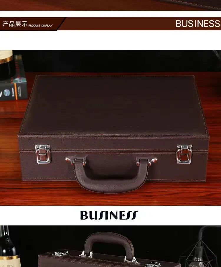 Men's Women's handbags Room Delivery Box Toolbox Information Storage Bag Suitcase Key Leather Business File Box