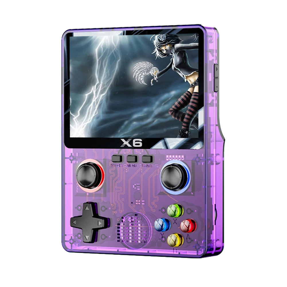 X6 Portable Video Game Console 2000mAh 3.5 Inch IPS Screen Handheld Game Player 8000 Games Built in 11 Emulators for Adults Kids