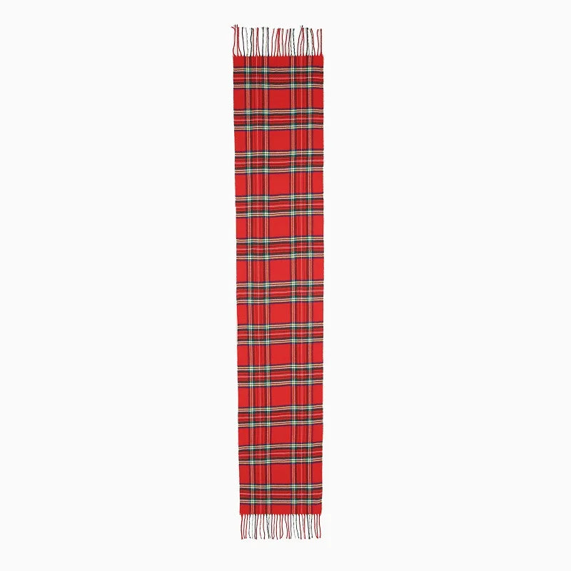 New Cashmere Scarf Red Plaid Tassel Shawl Scarves English Fringe Scarf Winter Warm Blanket 2024 New Soft Pashmina Scarf