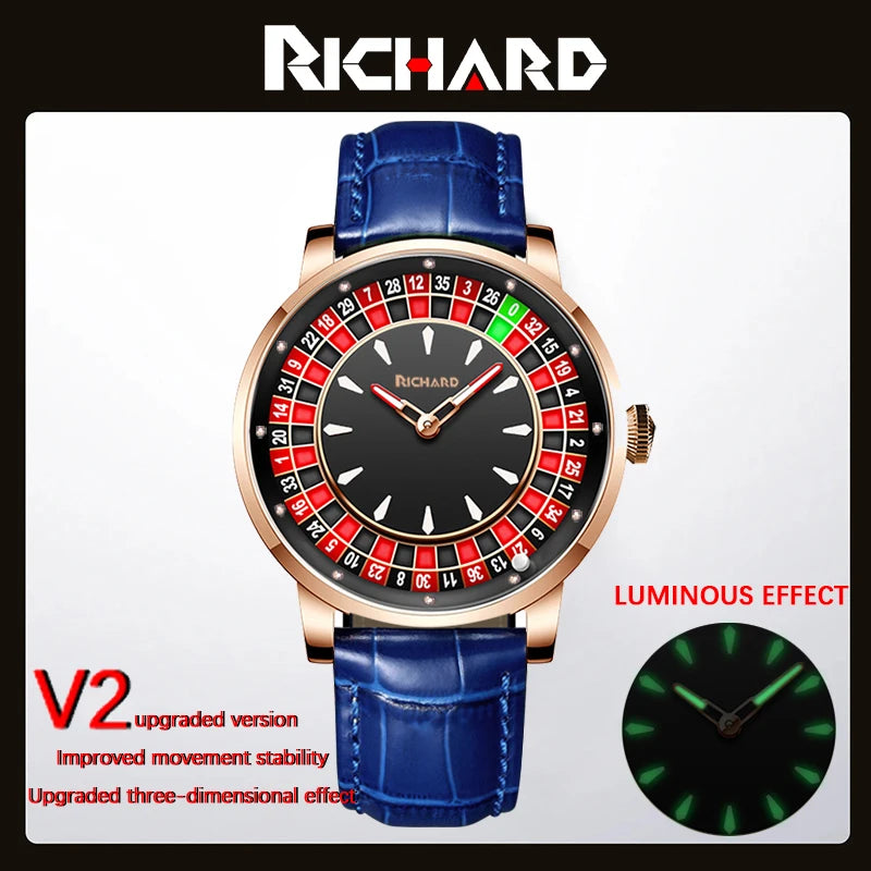 Richard Sapphire Glass NH35 Jacob & Co Betting Market Mens Mechanical Watches Watch Men Top Brands Luxury Wheel Turning Watches