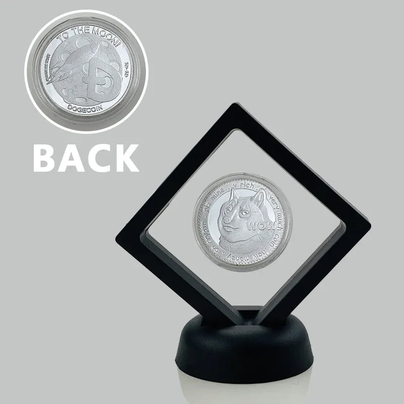 New Product Commemoration Coin Dogecoin Ethereum BNB TRX Ripple Cardano Crypto Bitcoin Litecoin Cryptocurrency With Nice Stand