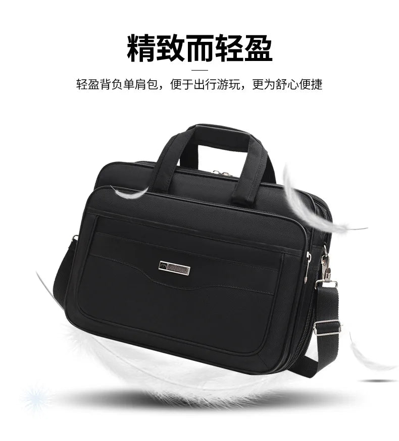 Simple Tote Men Business Briefcase Handbag For 15 Inch Laptop Bags Large Capacity Shoulder Bags Travel Notebook Messenger Bag