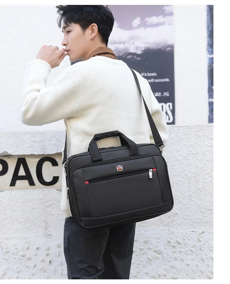 Simple Tote Men Business Briefcase Handbag For 15 Inch Laptop Bags Large Capacity Shoulder Bags Travel Notebook Messenger Bag