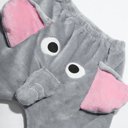 Men's Pajama Pants Flannel Funny Elephant Novelty Shorts Humorous Underwear Prank Gift For Men Animal Themed Pants Pantalone