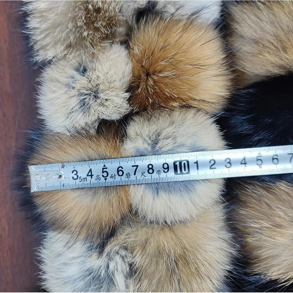 Luxury Brand Women Winter Natural Real Raccoon Fur Scarf Fashion Lady Warm Genuine Fox Fur Neckerchief Real Fox Fur Ring Scarves