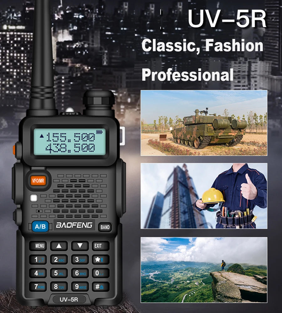 Baofeng UV 5R Walkie Talkie True 8W Portable Ham CB Radio Dual Band VHF UHF FM Transceiver Two Way Hunting Radios UV82 UV9R Plus