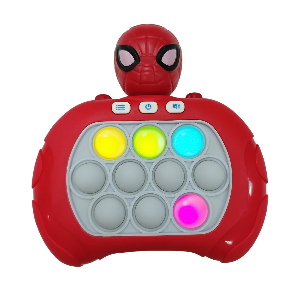 Quick Push Game Pop Up Fidget Bubble Electronic Pop it Pro Game Pikachu Stitch Spider Man  Light AntiStress Toys For Kids Gift