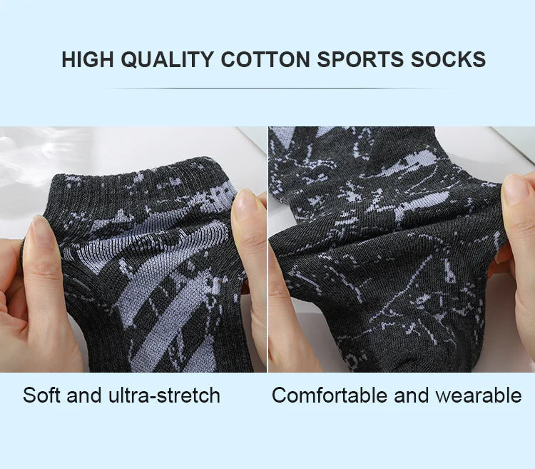 5 Pairs Men's High Rubber Band Waist Couple Mid Tube Sports Solid Socks Spring/Summer Basketball Socks Four Seasons street sock