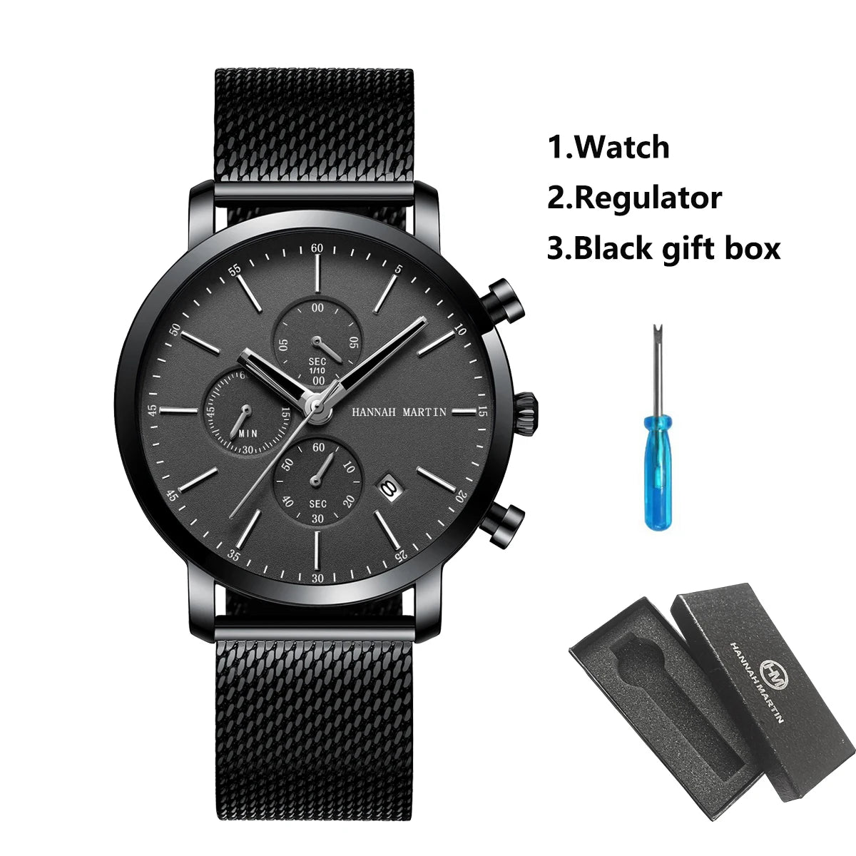 Top Men Watch Brand Business Style Stainless Steel Fashion Waterproof Sports Multifunctional Quartz Wristwatch Relogio Masculino