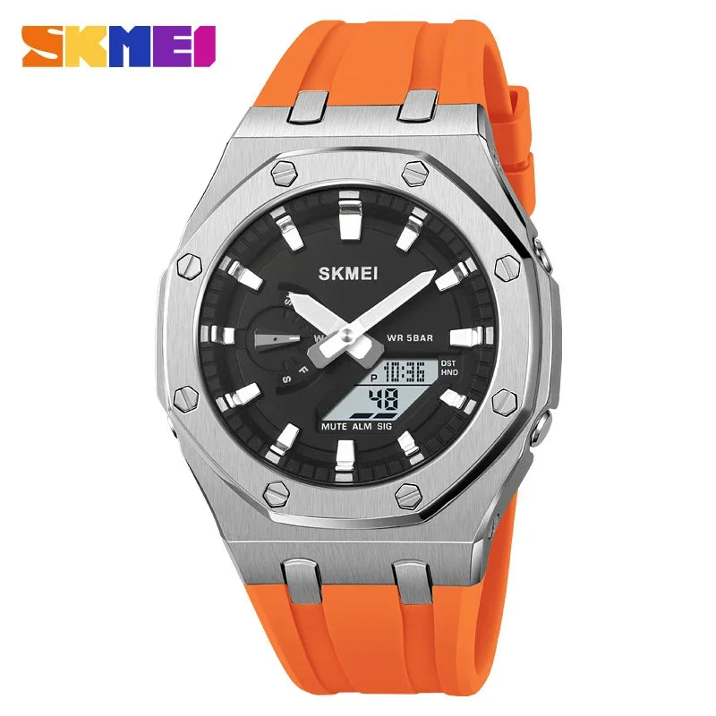 SKMEI 2243 Waterproof Night Glow Electronic Watch  Student Electronic Watch Multi functional Sports  Men's Watch