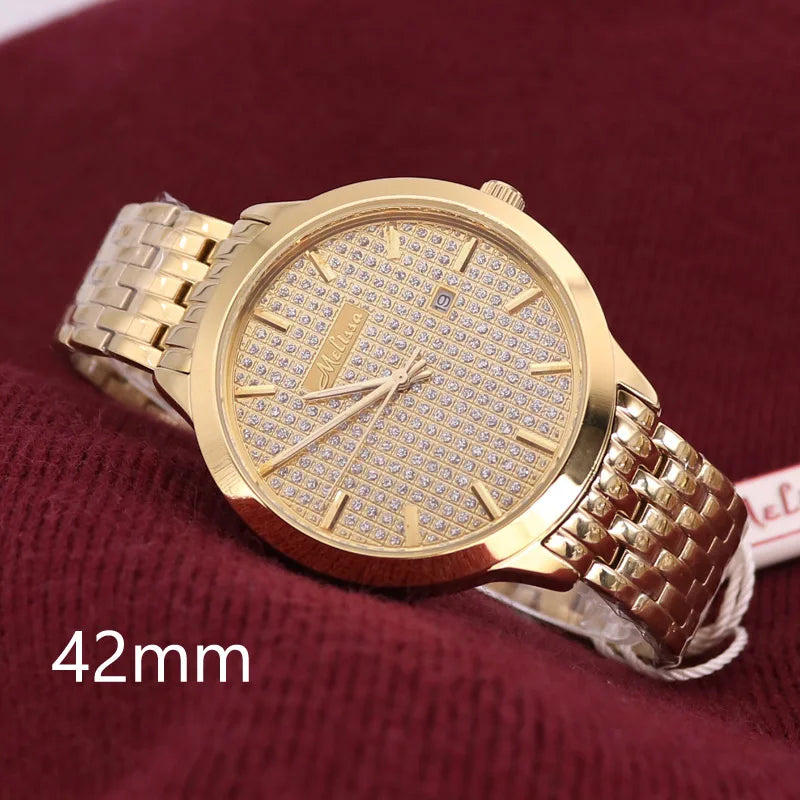 SALE!!! Discount Melissa Ceramic Crystal Rotating Rose Camellia Flower Women's Watch Fashion Luxury Girl Birthday Gift