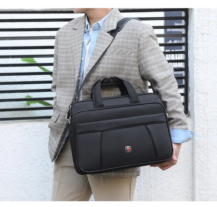 Simple Tote Men Business Briefcase Handbag For 15 Inch Laptop Bags Large Capacity Shoulder Bags Travel Notebook Messenger Bag