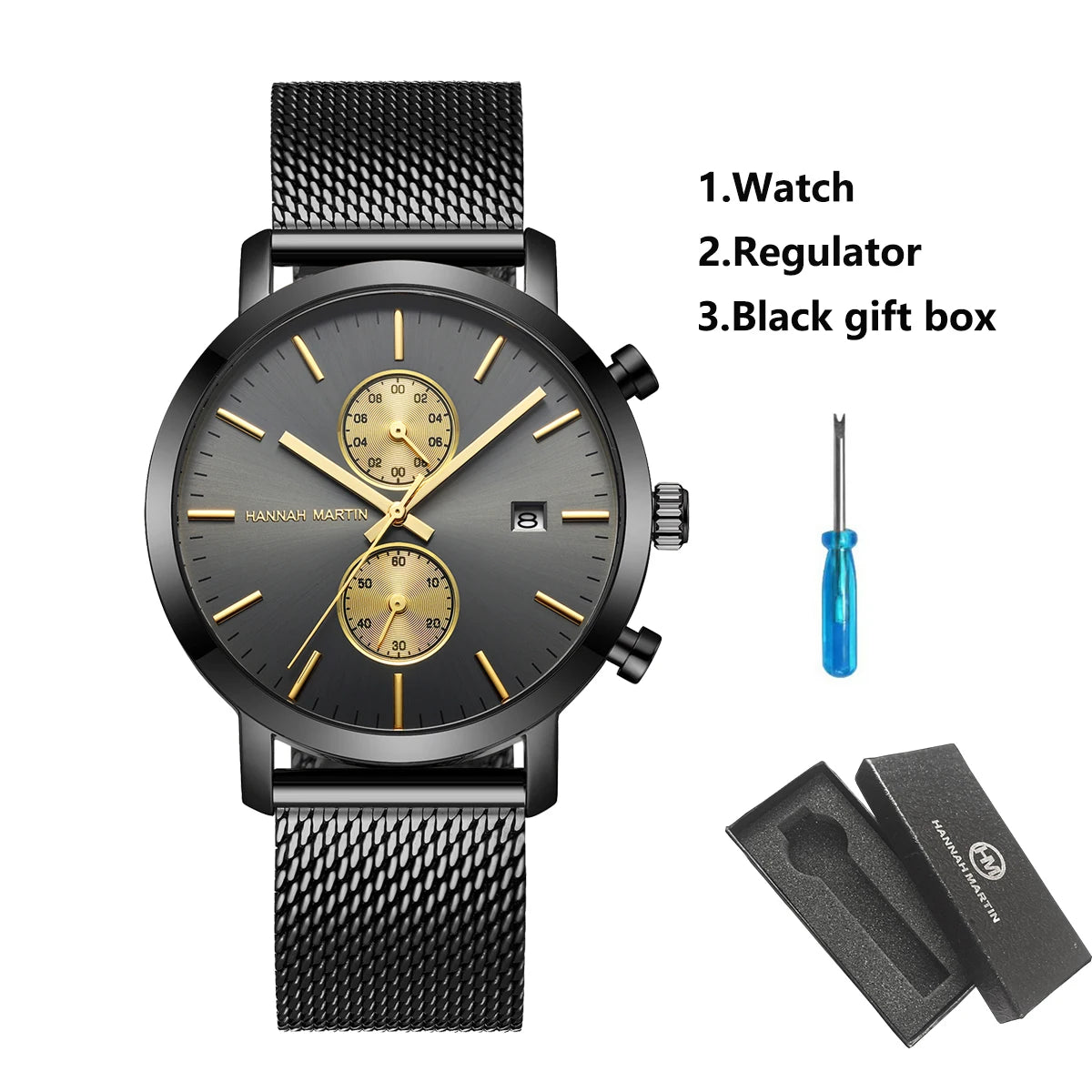 Top Men Watch Brand Business Style Stainless Steel Fashion Waterproof Sports Multifunctional Quartz Wristwatch Relogio Masculino