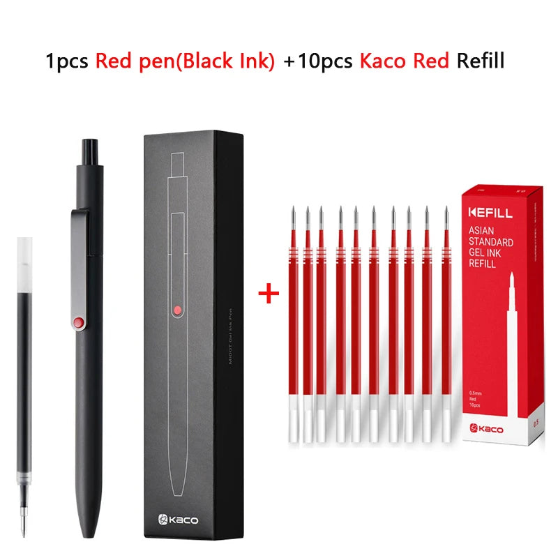 KACO 0.5mm MIDOT Gel Ink Pens, Quick-drying Press Smooth Writing Pen, High Volume for Taking Exams Grading Homework Doing Papers