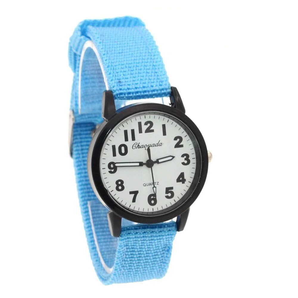 Children Kids Watch Military Fabric Nylon Band Student Boy Girls Watches Quartz Analog Army Men Women Quartz Wrist Watches