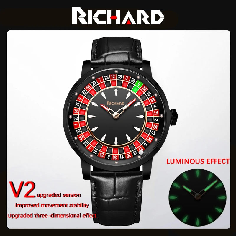 Richard Sapphire Glass NH35 Jacob & Co Betting Market Mens Mechanical Watches Watch Men Top Brands Luxury Wheel Turning Watches