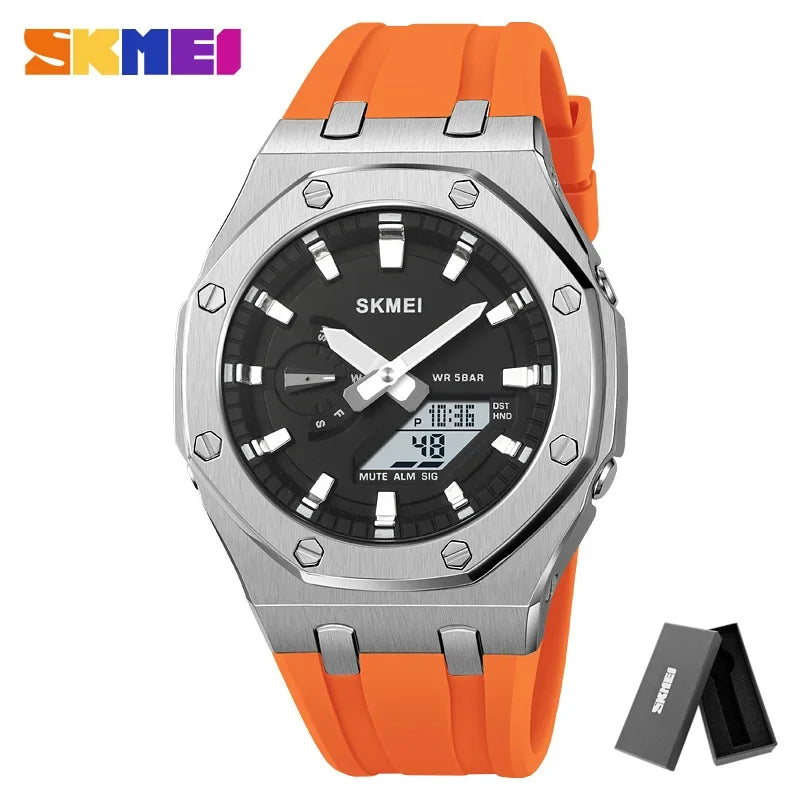 SKMEI 2243 Waterproof Night Glow Electronic Watch  Student Electronic Watch Multi functional Sports  Men's Watch