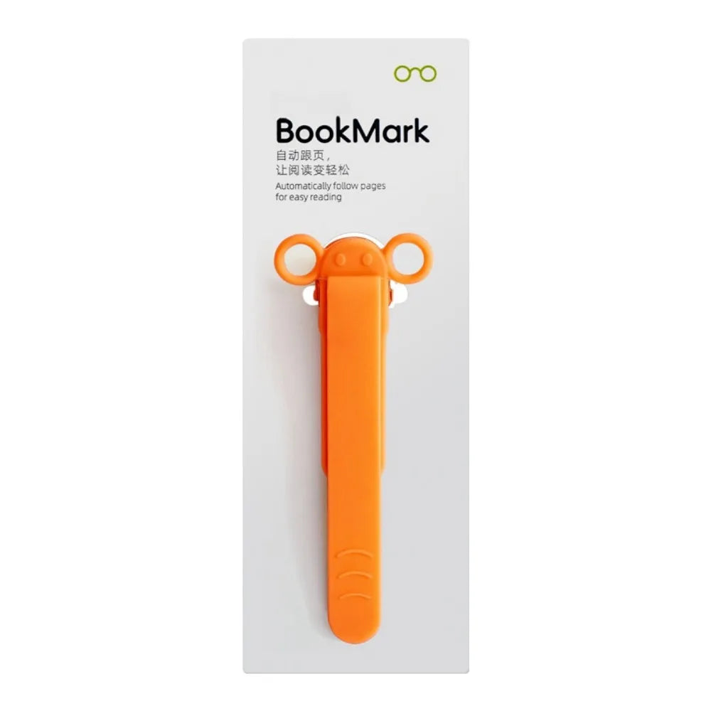 Soft Silicone Bookmark Clip Color Page Divider Creative Bookmark Buckle Automatically Follow Bookmark School Office Supplies