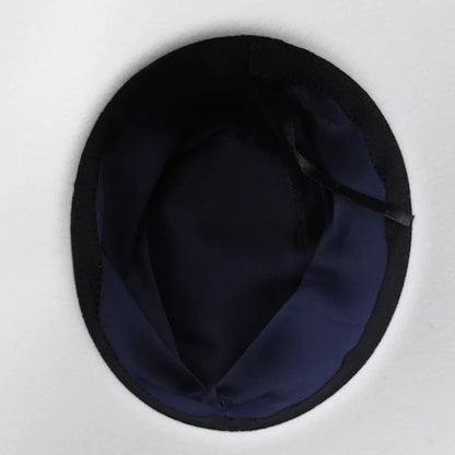 2022 New Feather band Felt Fedora Hats for Women Wide Brim Men Formal Jazz Hats Panama Church Wedding Dress Hat chapeu feminino