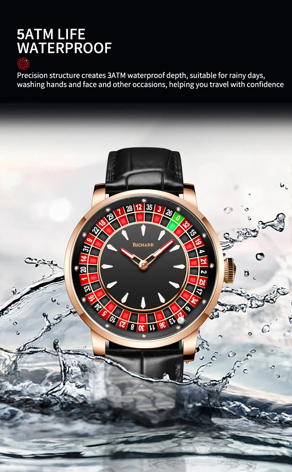 Richard Sapphire Glass NH35 Jacob & Co Betting Market Mens Mechanical Watches Watch Men Top Brands Luxury Wheel Turning Watches